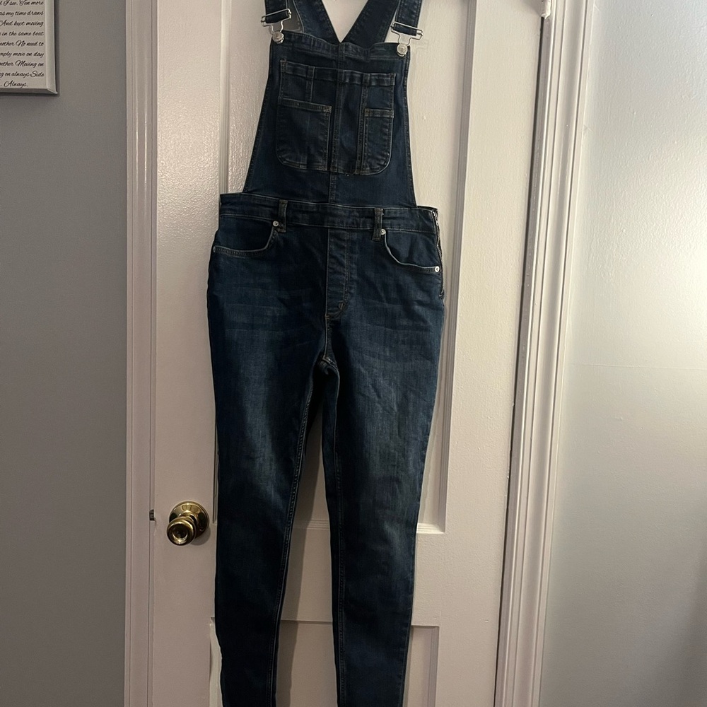 Free People Dark Blue Women Jeans Overalls